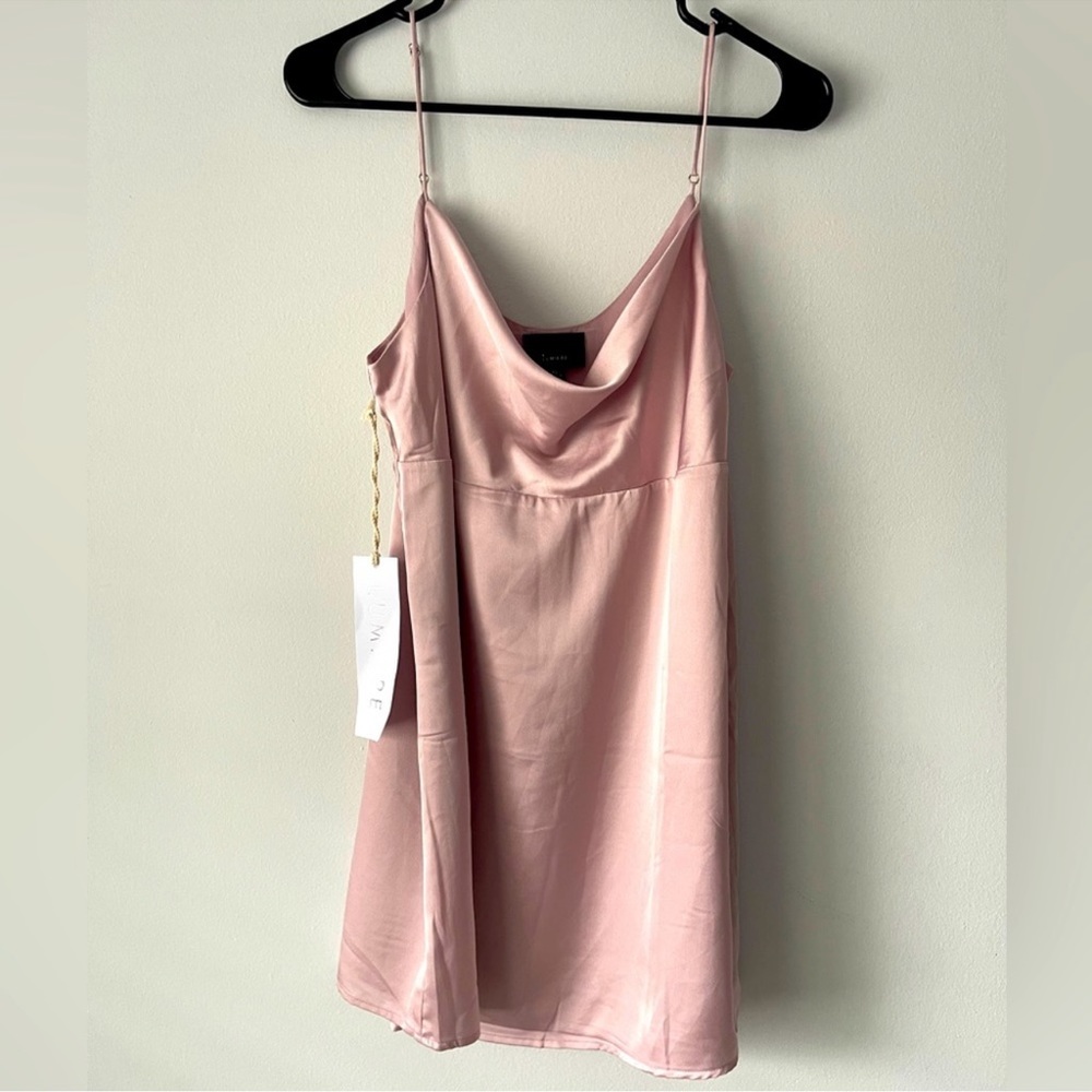 LUMIÈRE Pink Satin Dress | Extra Large
